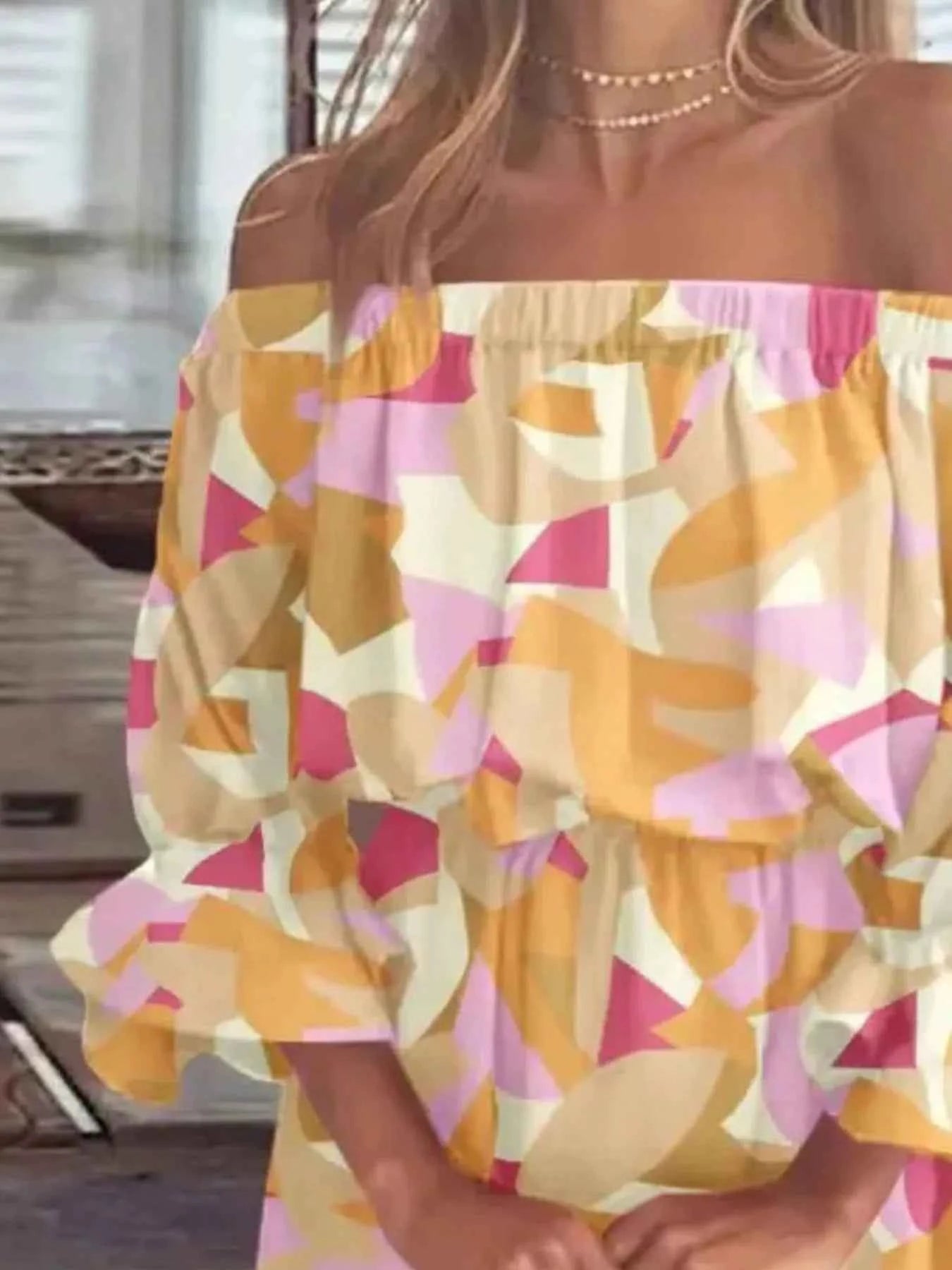 Blooming Beauty: Plus Size Off-Shoulder Mini Dress