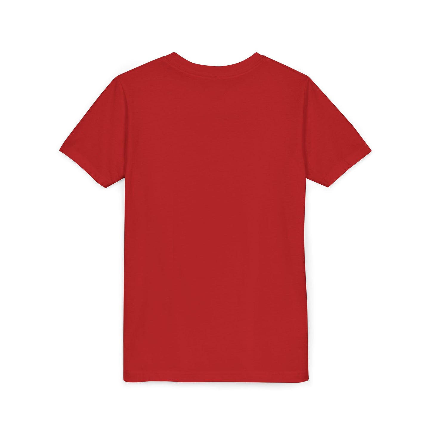 Back to School youth red cotton t-shirt, back view