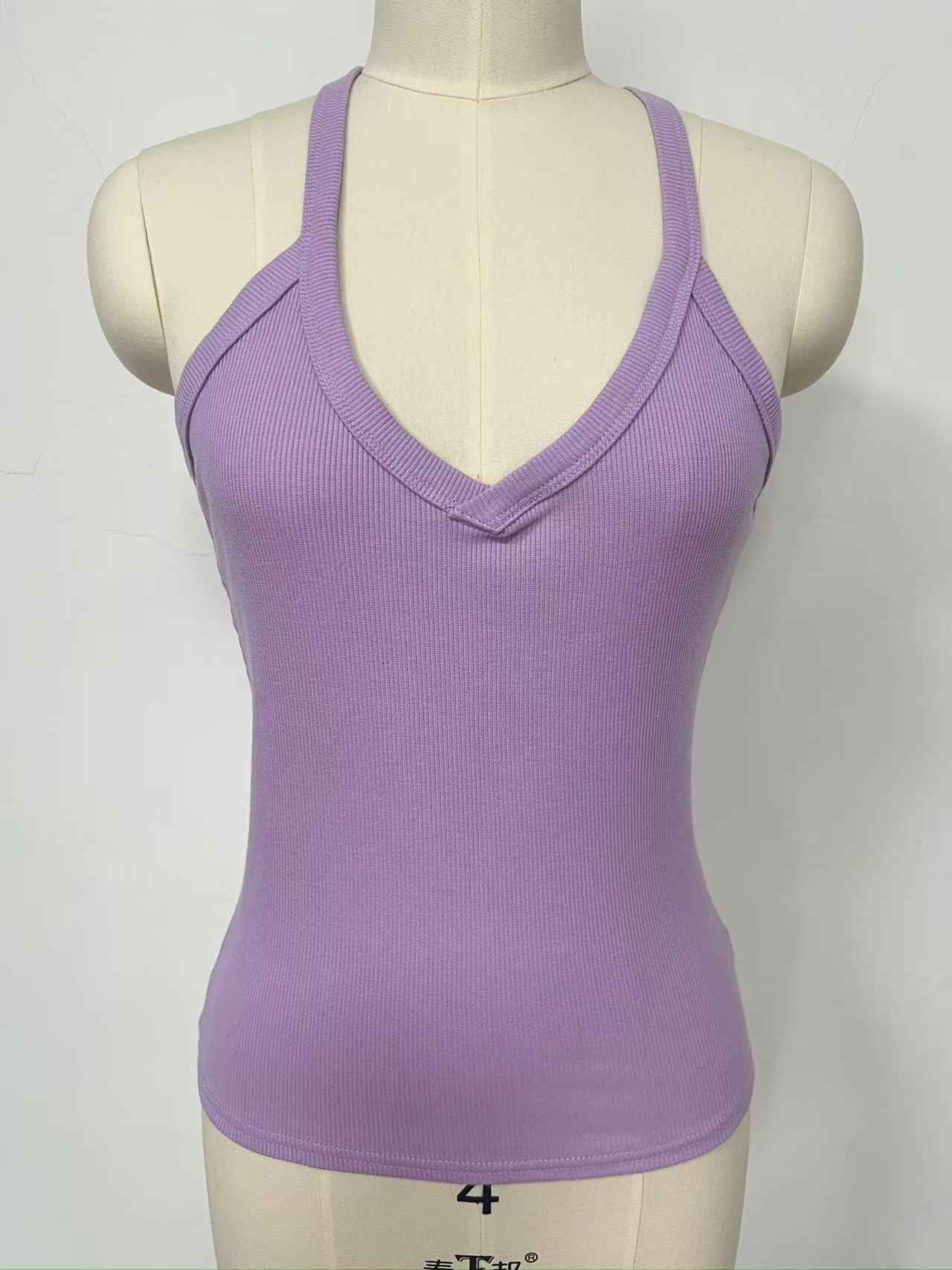 Ribbed V-Neck Yoga Top - Move with Comfort & Style