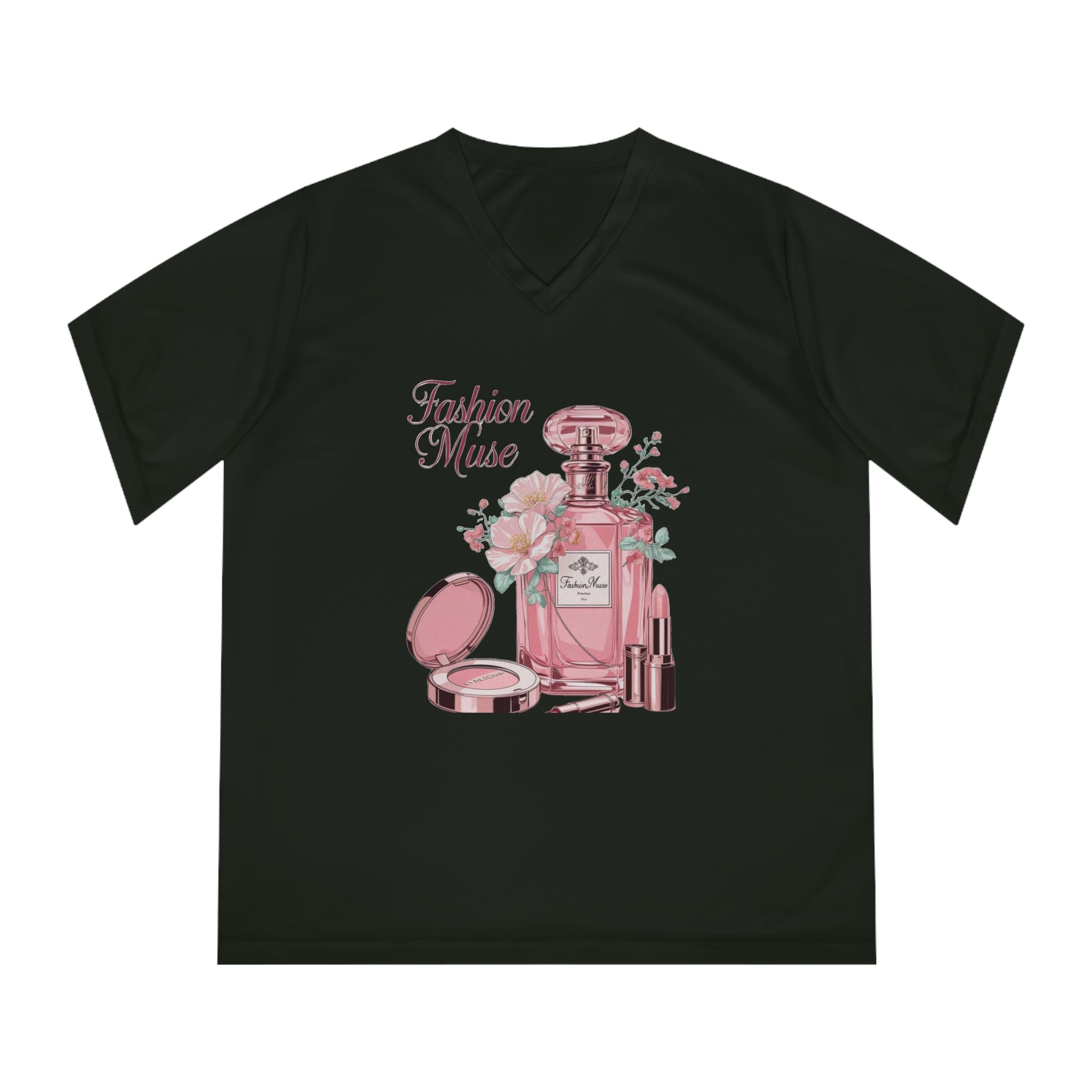 Side view of slim-fit women's activewear shirt