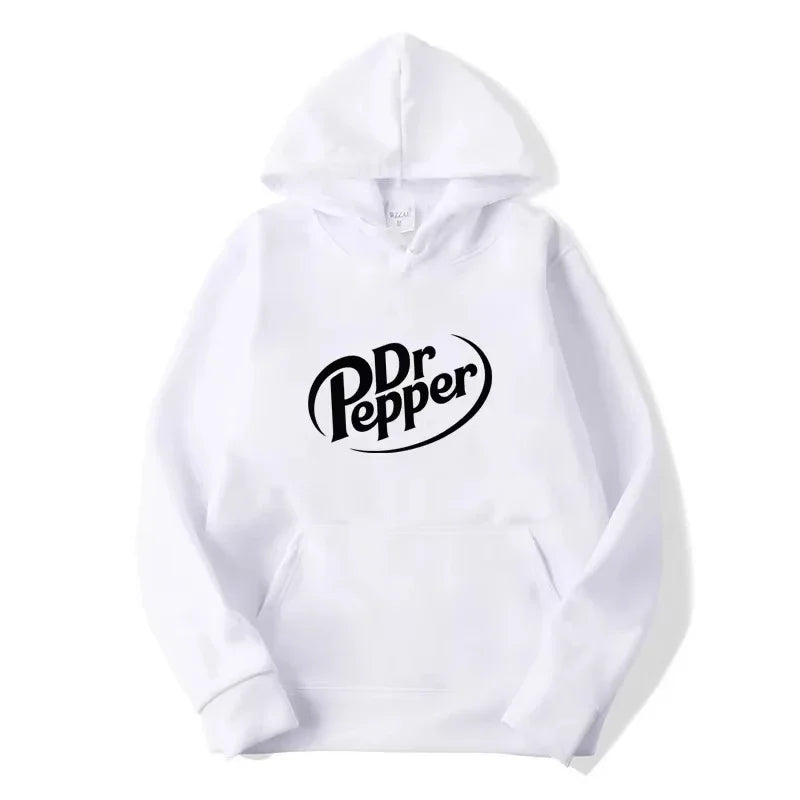 Men's Dr Pepper Fleece Hoodie Layered – Urban Street Style for Fall 2025 Essentials