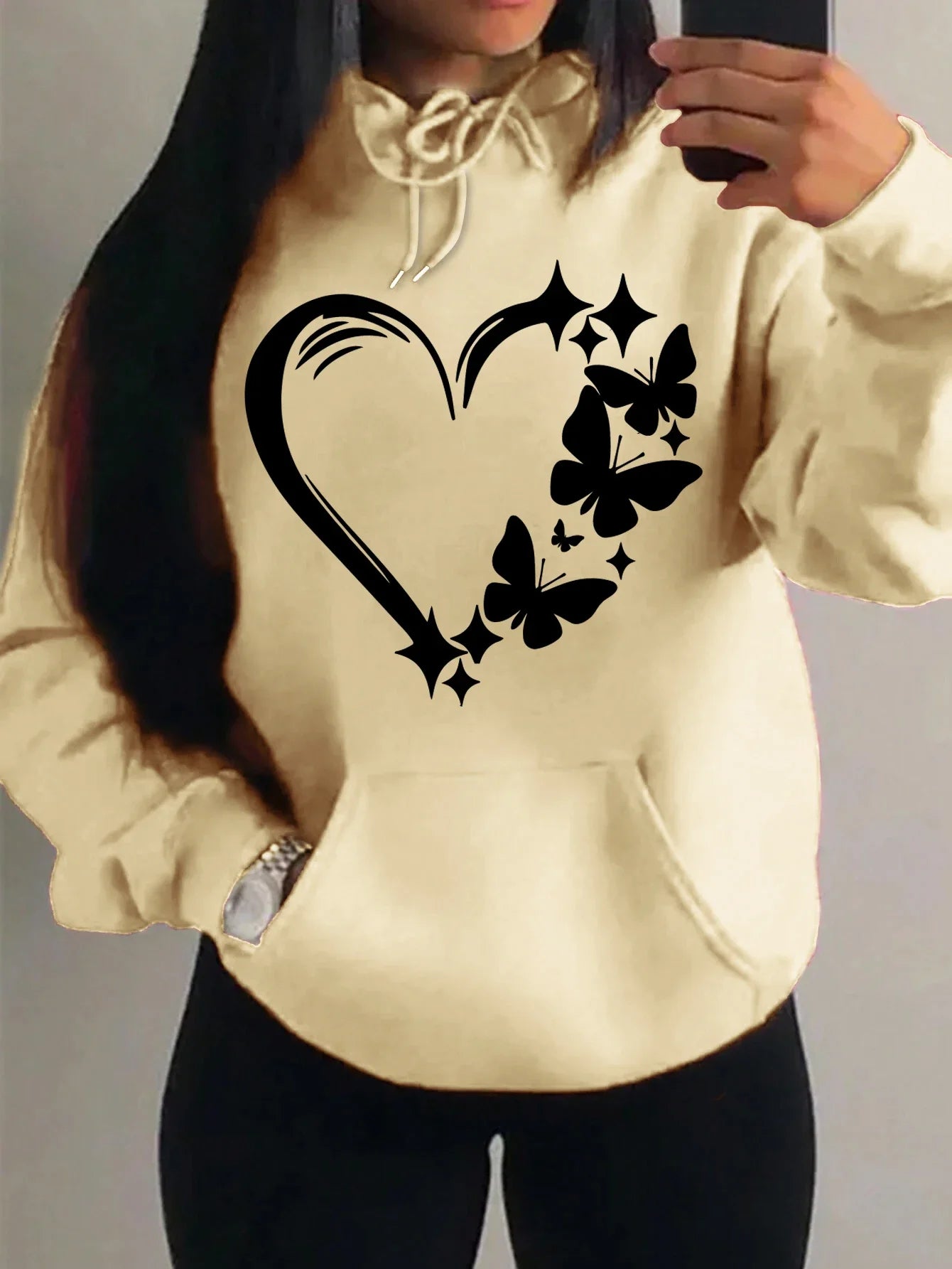 Butterfly Hoodie Women – Cute Oversized Y2K Streetwear