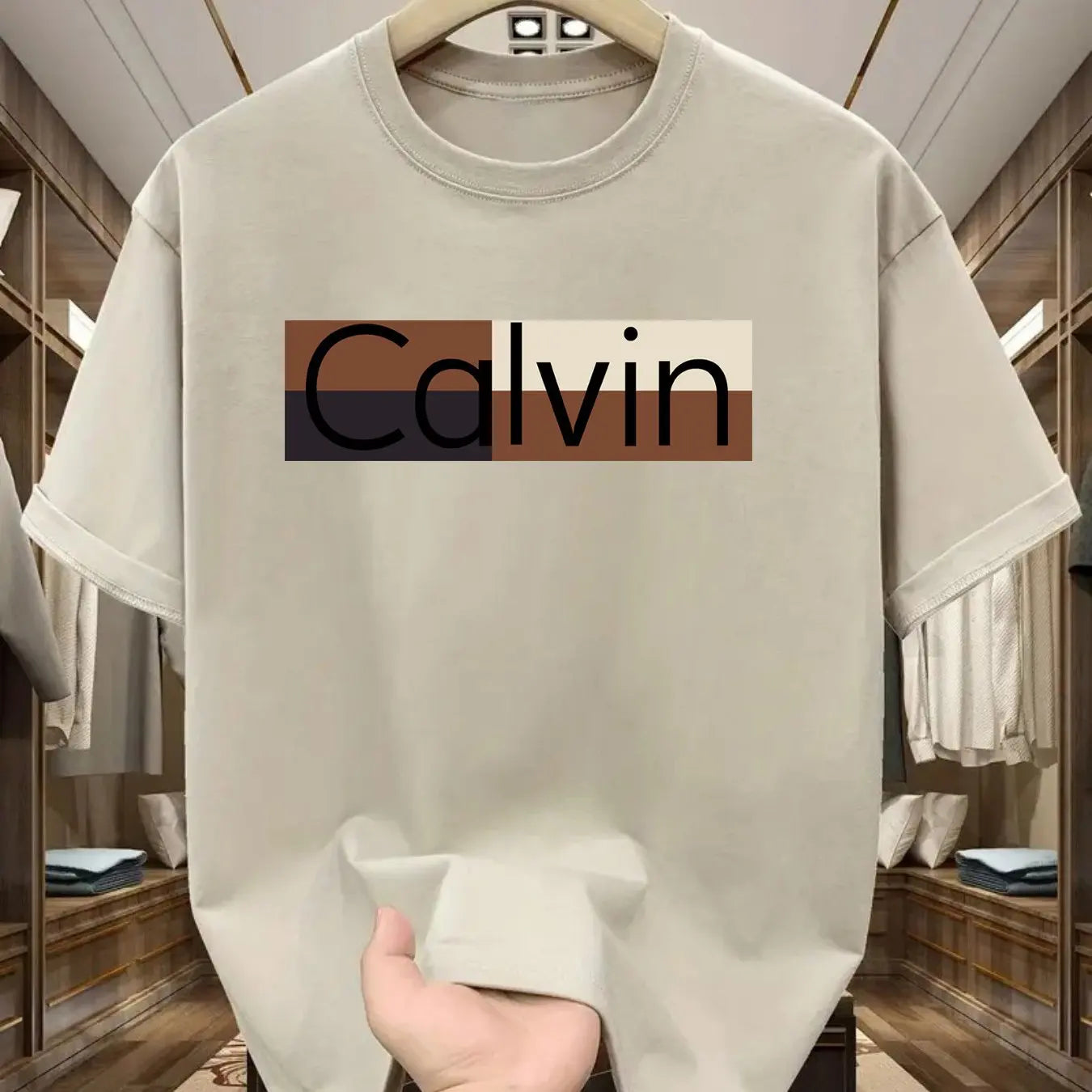Men's Summer T-Shirt 100% Pure Cotton Calvin