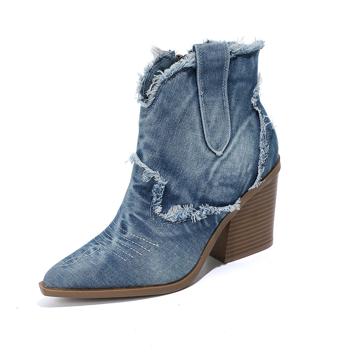 Women’s Cowboy Ankle Boots – Sleek Pointed-Toe Style