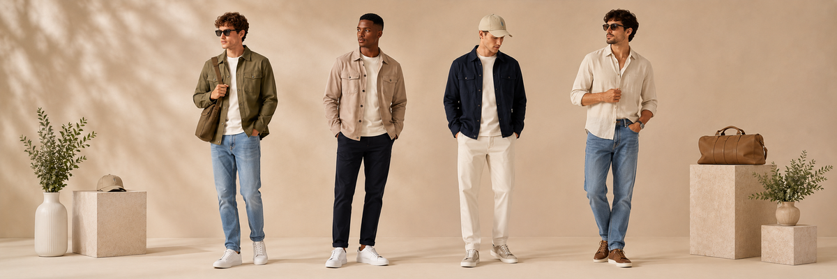 Men's fashion clothing, shoes and accessories - casual outfits, jackets, jeans and sneakers