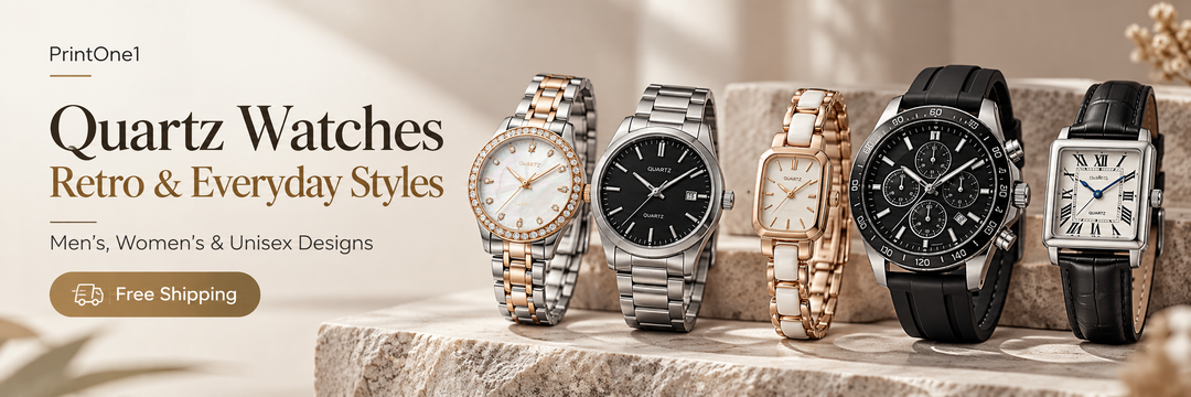 Quartz watches in retro, square, bracelet and everyday styles