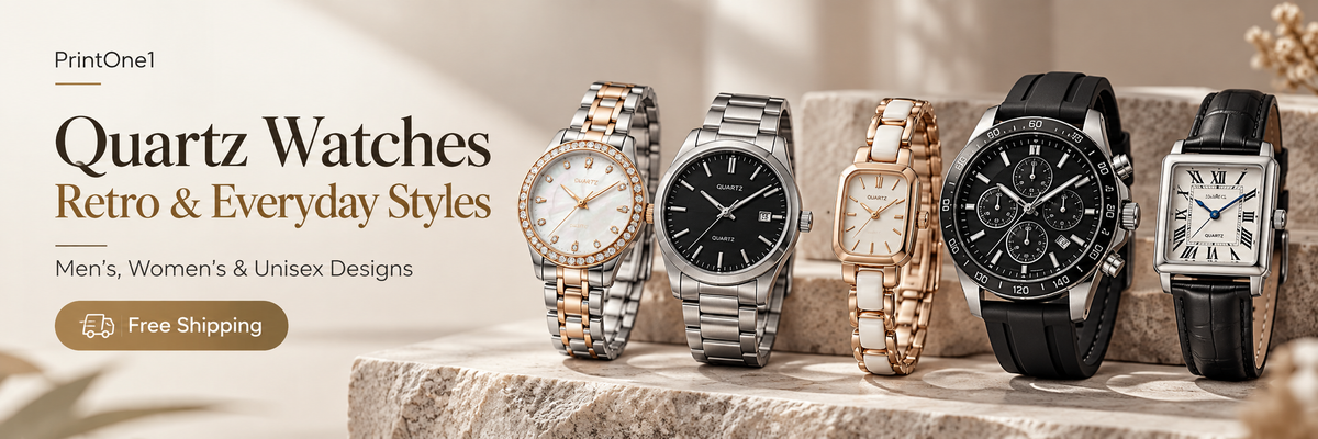 Quartz watches in retro, square, bracelet and everyday styles