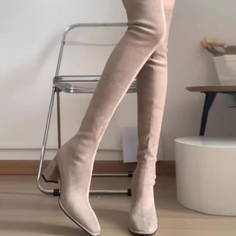 Woman's Stretchy Over-the-Knee Boots Sculpted Fit Wear