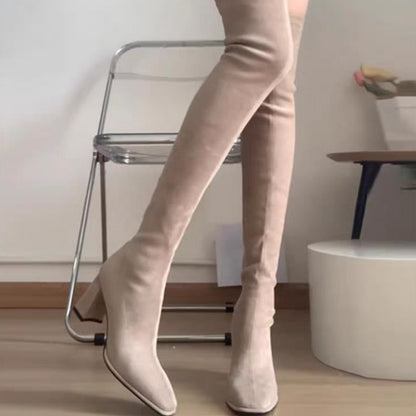 Woman's Stretchy Over-the-Knee Boots Sculpted Fit Wear