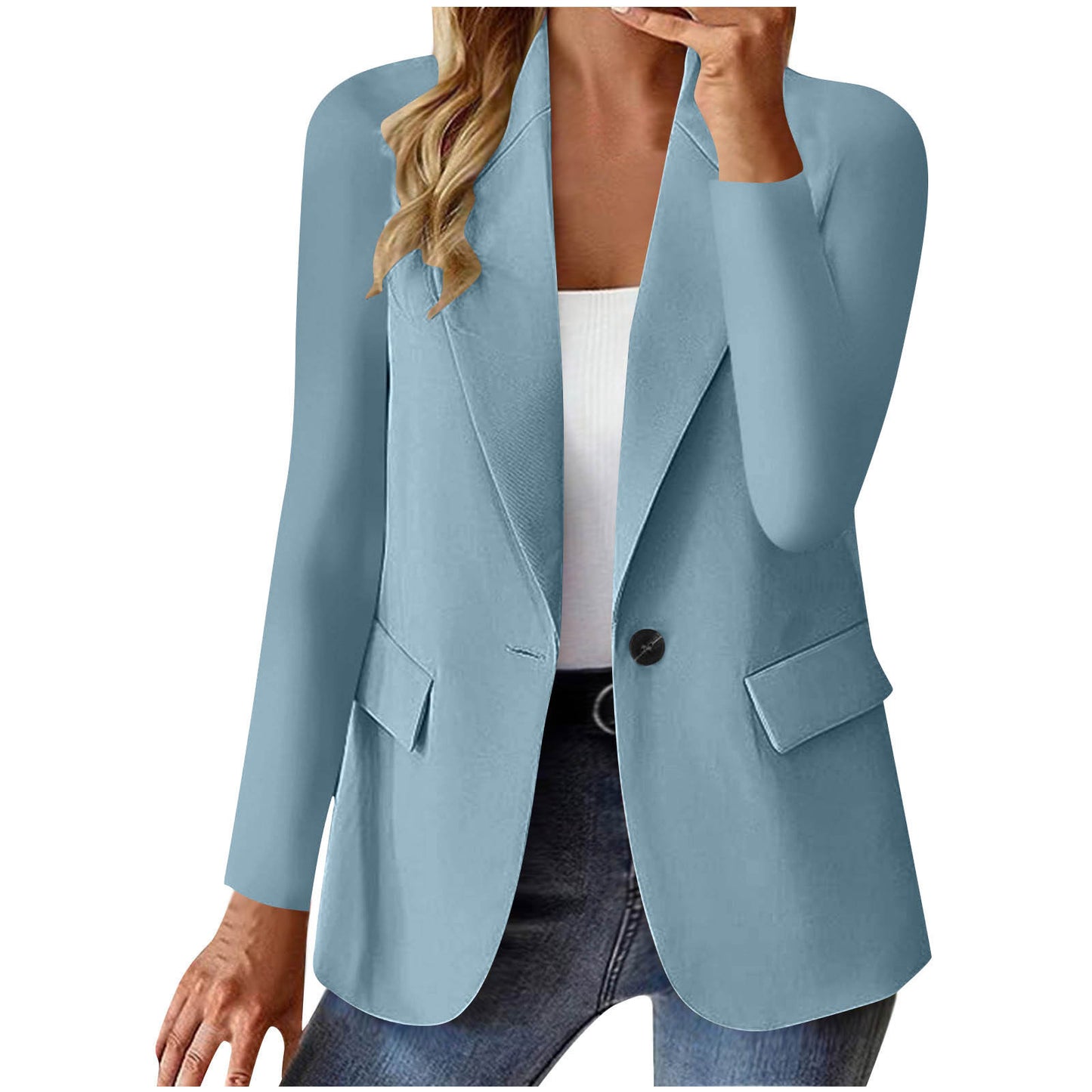 Women’s Commuter Lapel Button Jacket – Sleek Fit