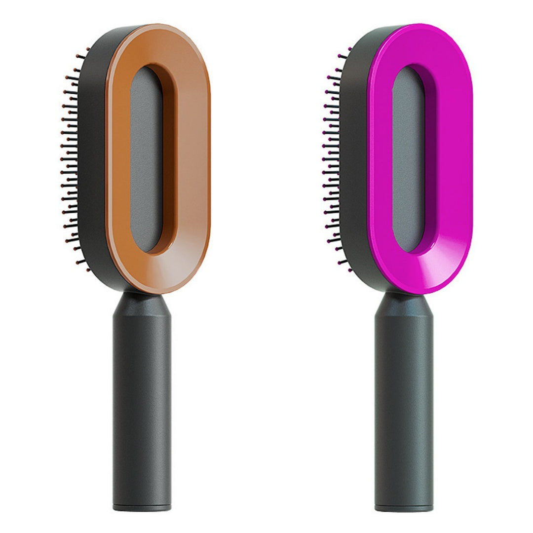 Self Cleaning Hair Brush – Detangle &amp; Shine