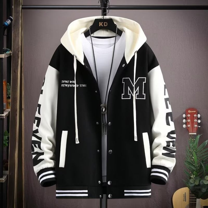 Boys Colorblock Hoodie Jacket for Teen Daily Wear Style