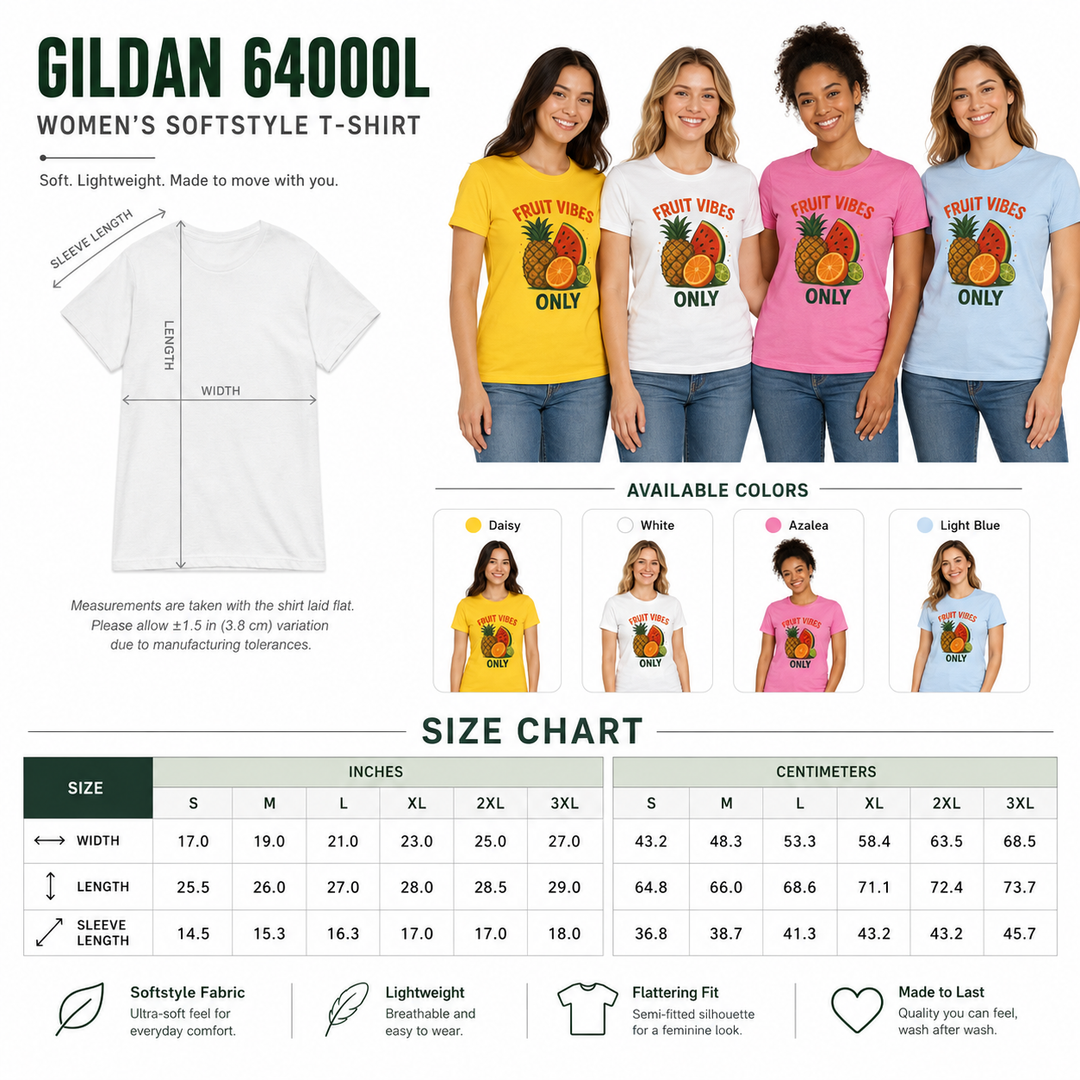 Fruit Graphic Tee - Tropical Cotton Style