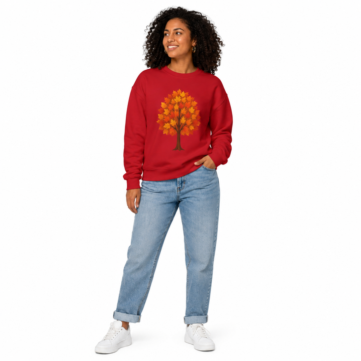 Fall sweatshirt gift idea with vibrant seasonal artwork, soft cotton-poly blend and inclusive unisex sizing in sizes S to 3XL