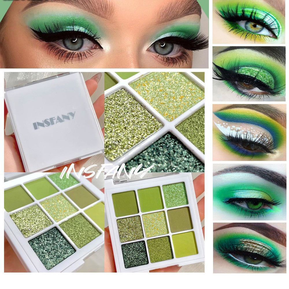 green matte eyeshadow smooth pigment swatch on skin