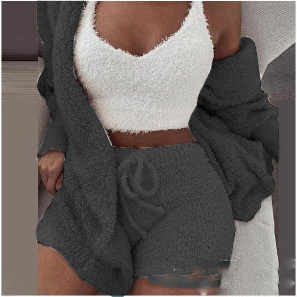 Luxury 3 Piece Women Set Blazer Vest Shorts Outfit Chic Fit