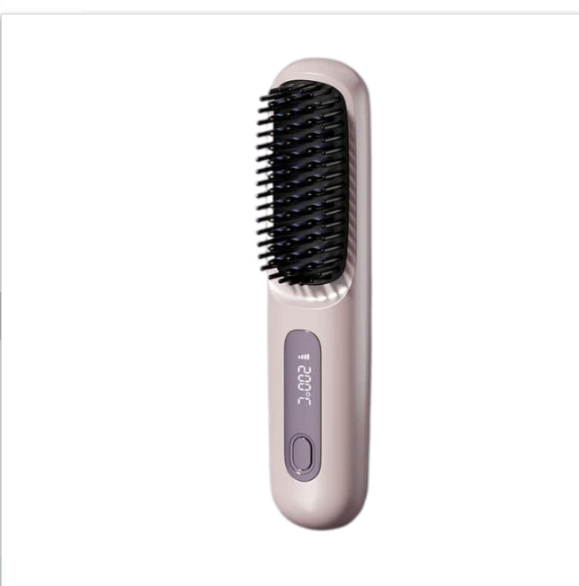 Cordless Hair Straightener Brush Fast Heat Styling Pro