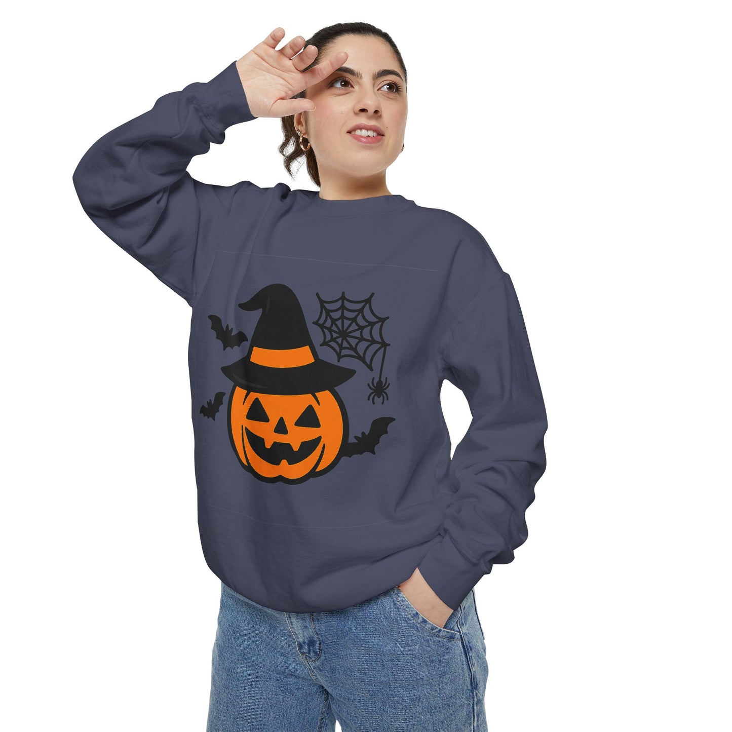 Cozy Halloween Pumpkin Sweatshirt – Unisex Fall Style