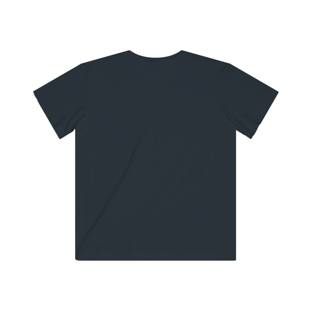 Plain navy blue kids t-shirt back view