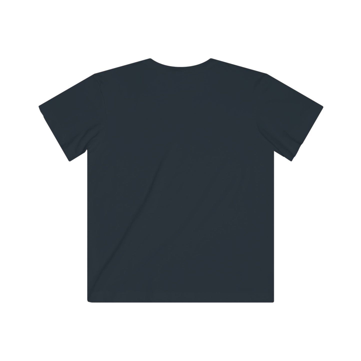 Plain navy blue kids t-shirt back view