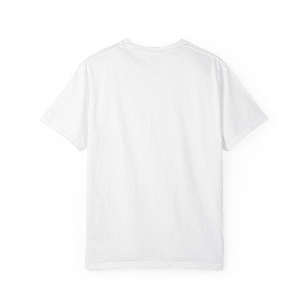 Unisex streetwear T-shirt with a bold front graphic, clean structure, and garment-dyed character for day plans and late night
