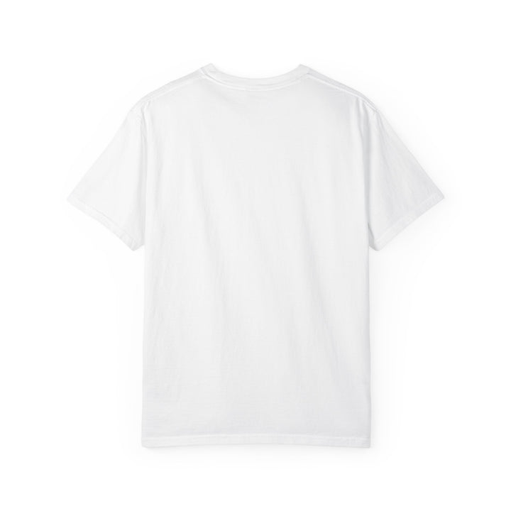 Unisex streetwear T-shirt with a bold front graphic, clean structure, and garment-dyed character for day plans and late night
