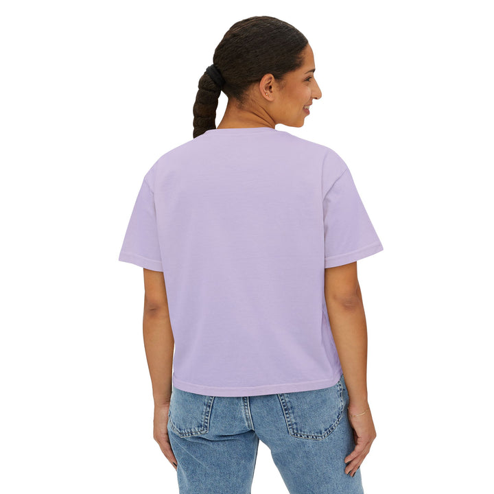 Butterfly Floral Women’s Boxy Tee – Vintage Style