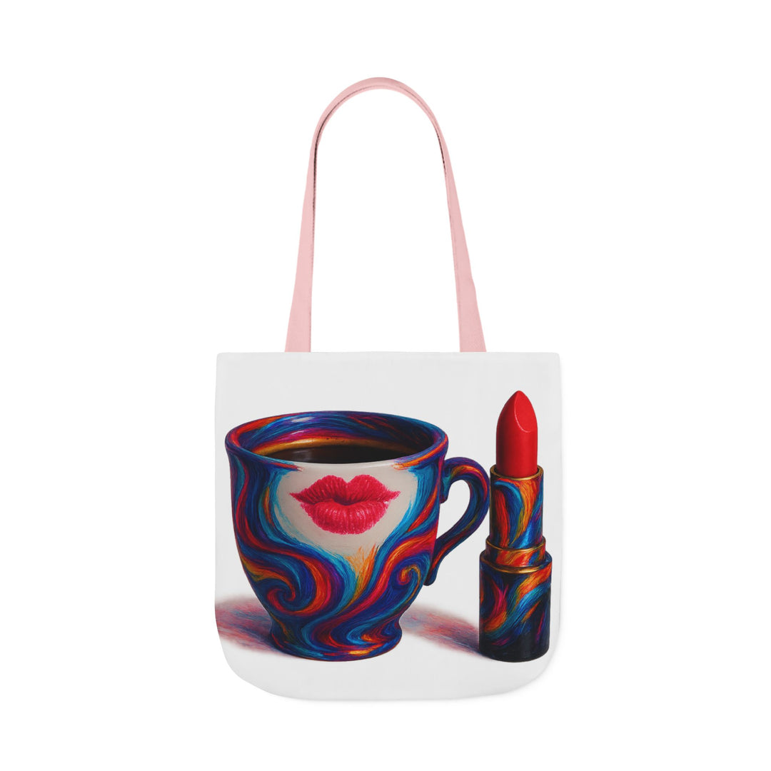 Canvas Tote Bag with 5-Color Straps &amp; Sleek Black Lining