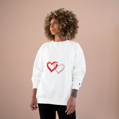Heart Duo Unisex Sweatshirt – Minimal Valentine Style