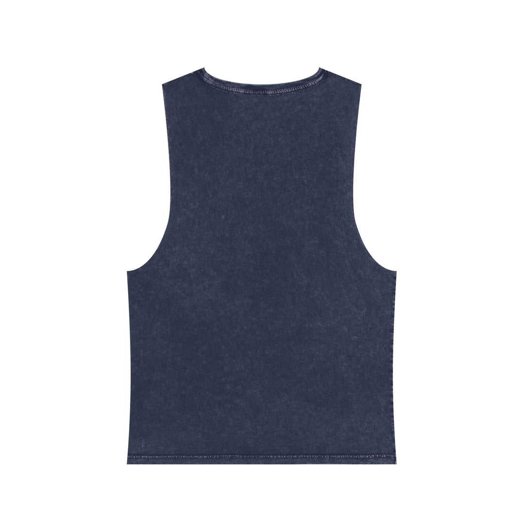 Black sleeveless shirt on a white background