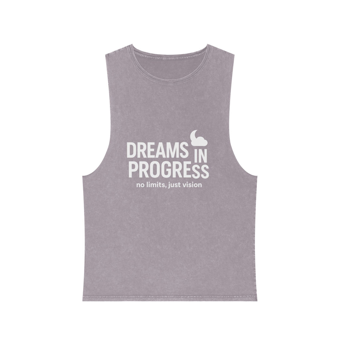 Gray sleeveless shirt with &