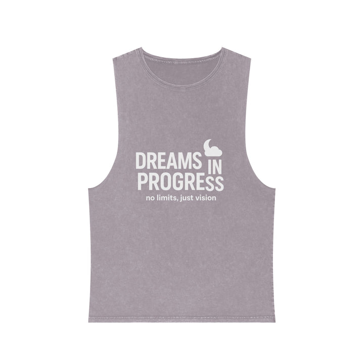 Gray sleeveless shirt with &