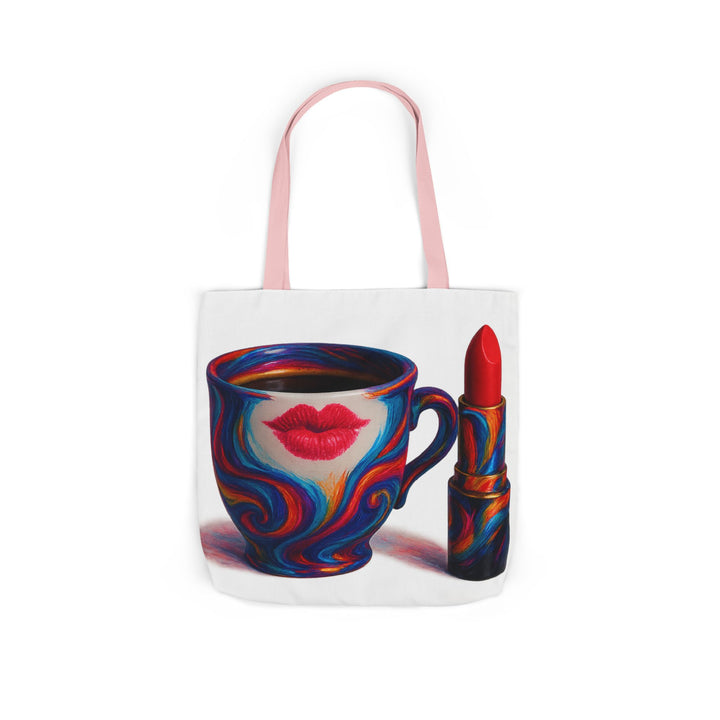 Canvas Tote Bag with 5-Color Straps &amp; Sleek Black Lining