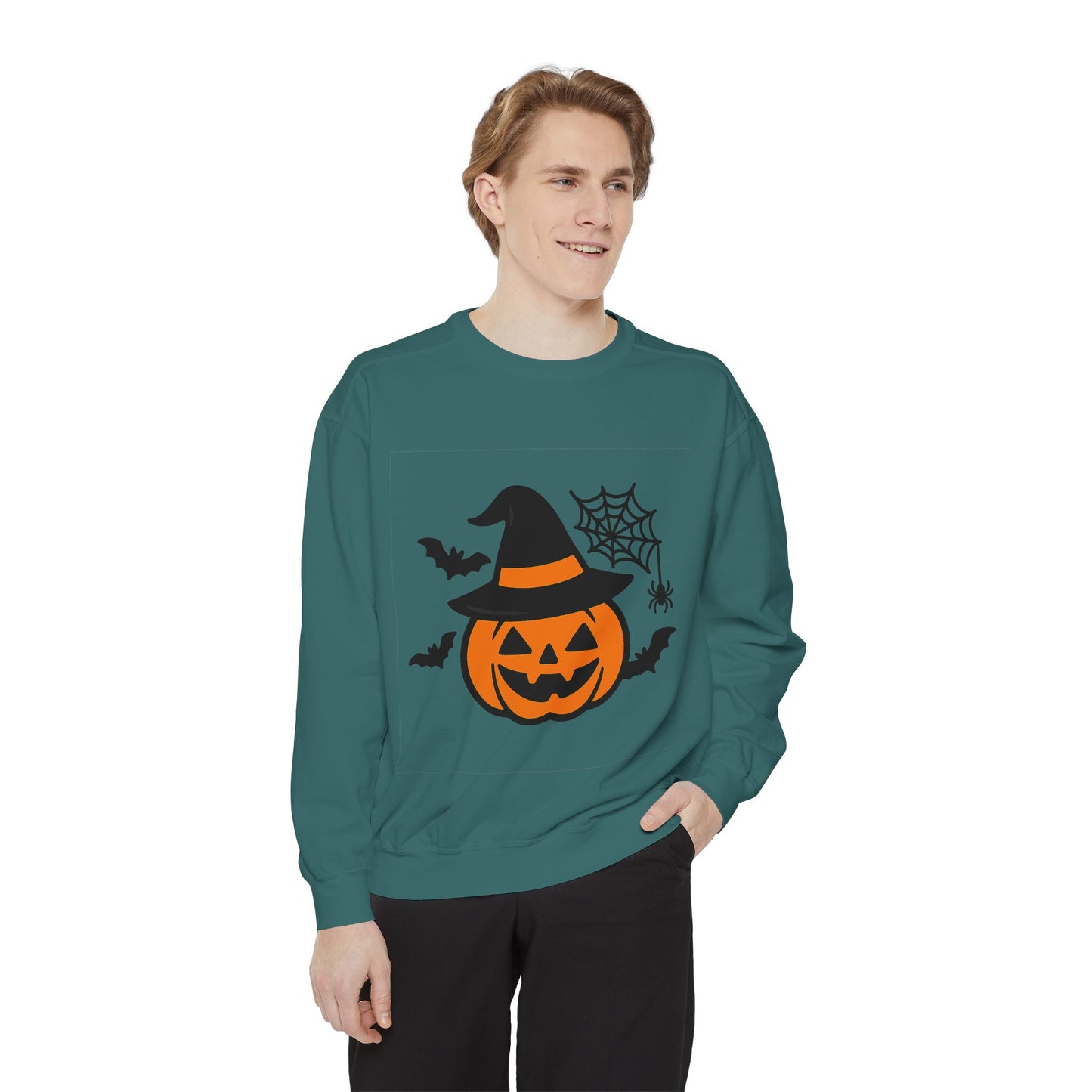 Cozy Halloween Pumpkin Sweatshirt – Unisex Fall Style
