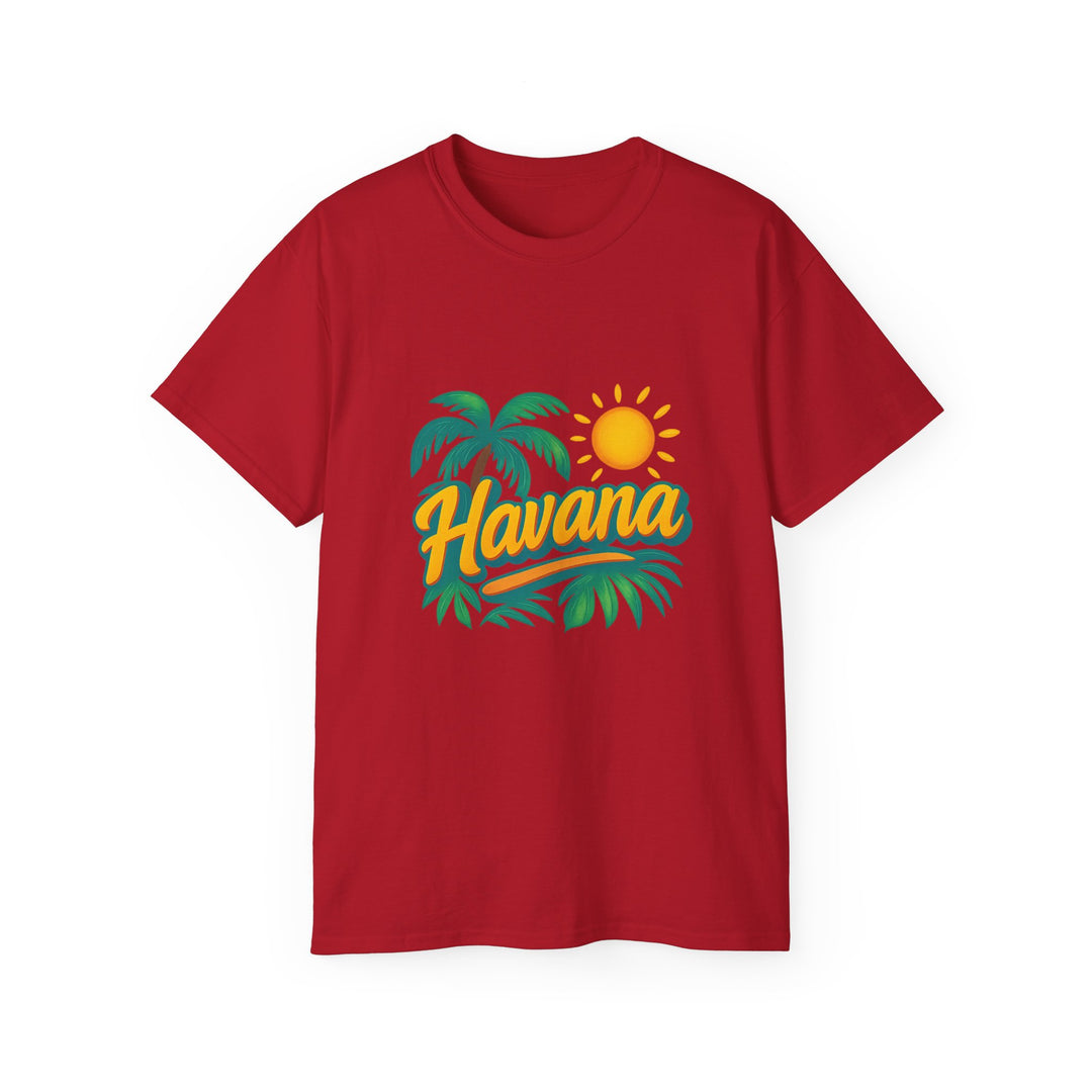 Red t-shirt with &