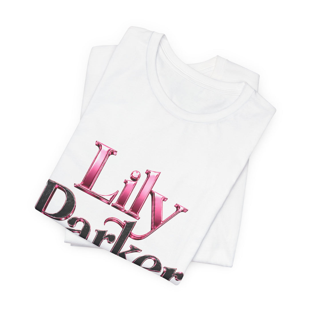 White tank top with pink &