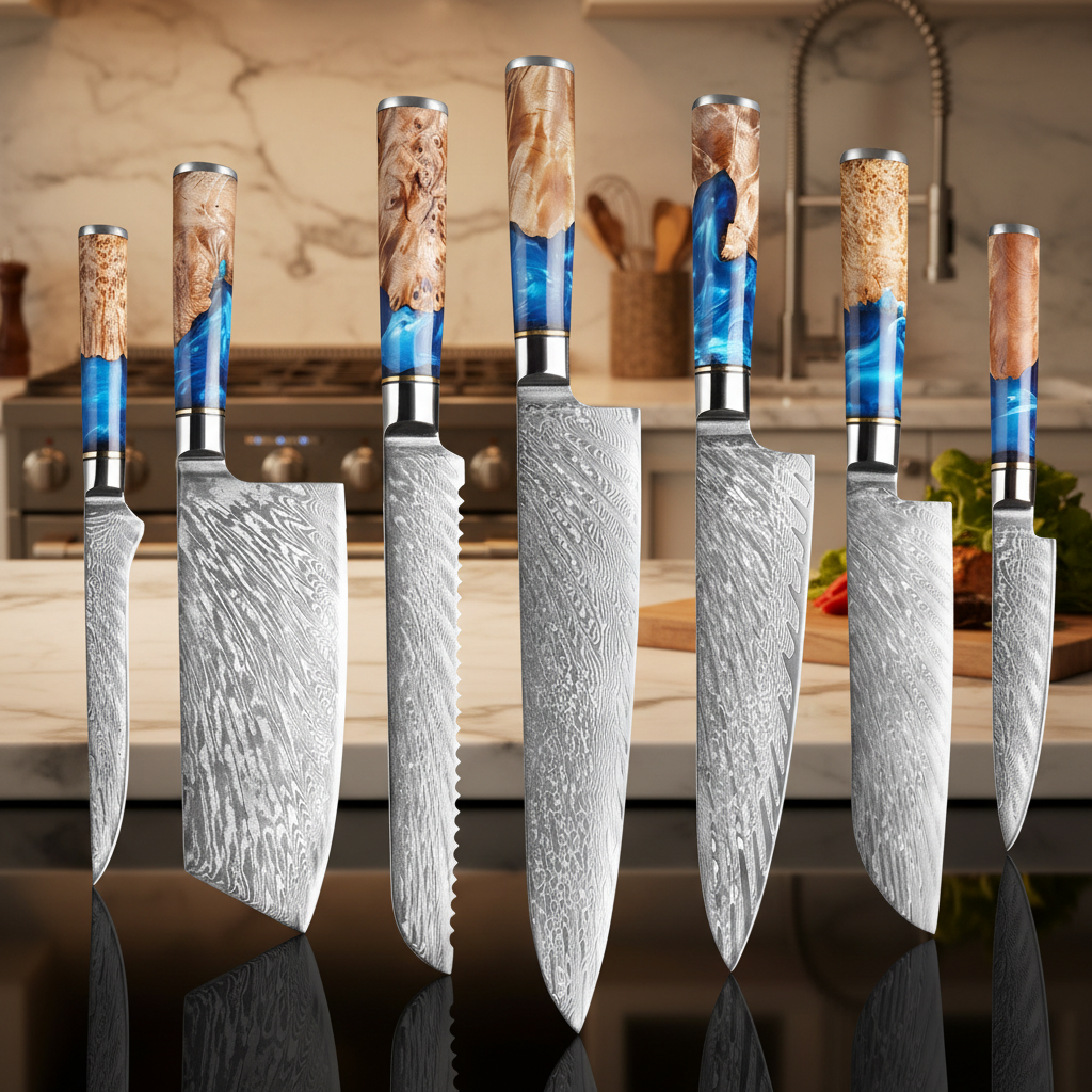 Professional Kitchen Knife Set Stainless Steel Chef Knives