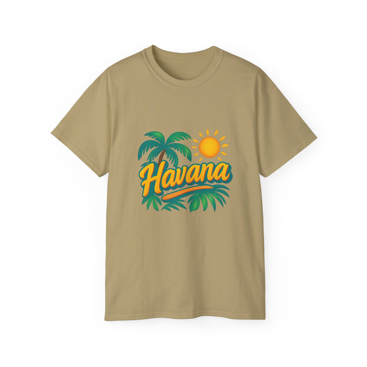 Beige t-shirt with &