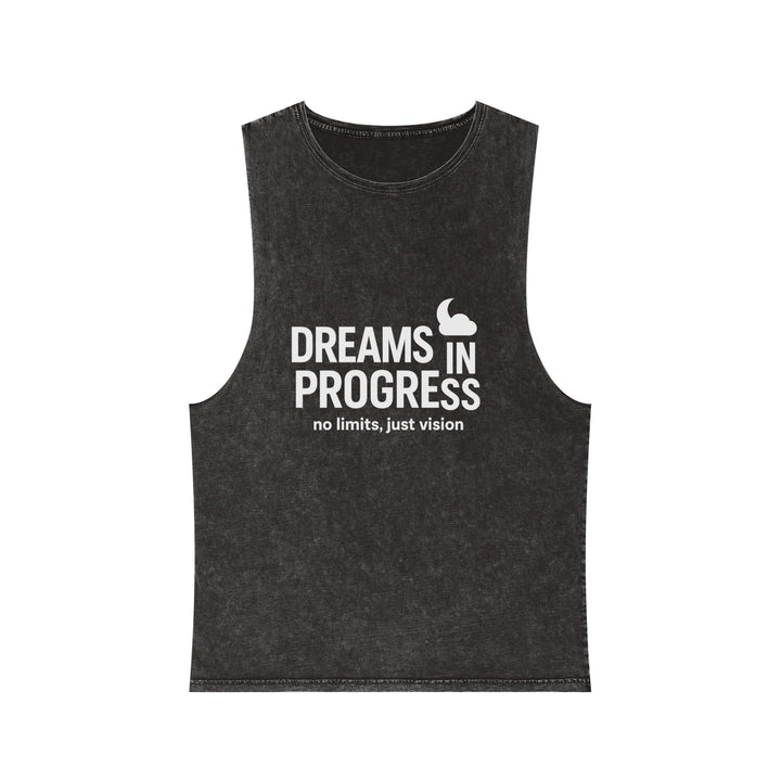Black sleeveless shirt with &