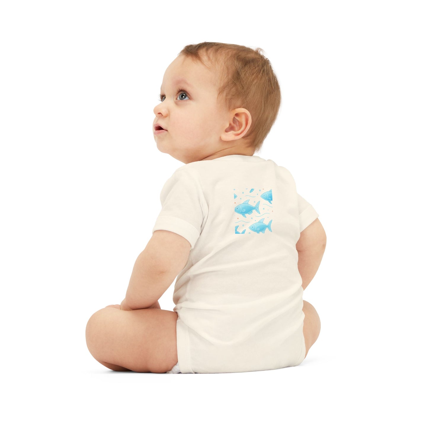 Baby Bodysuit – Ocean Style, Soft Airlume Cotton
