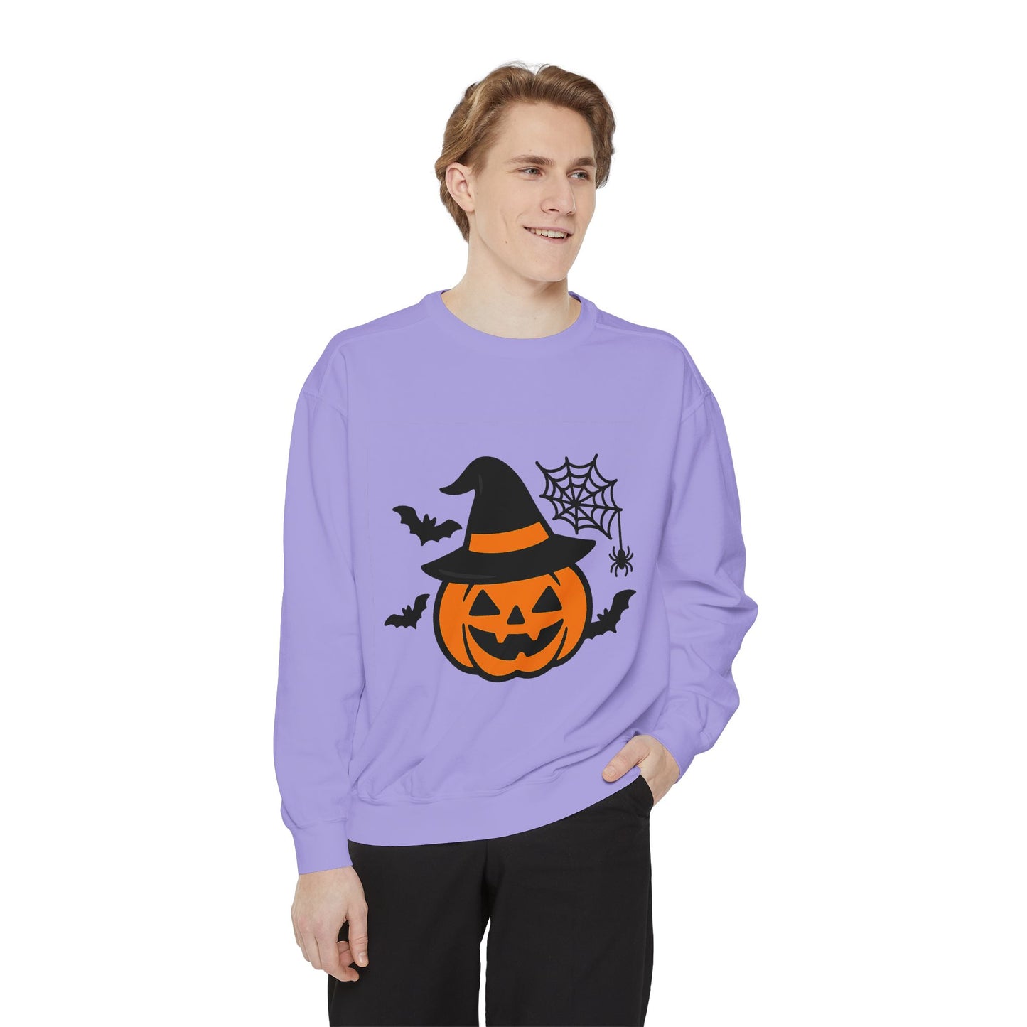 Cozy Halloween Pumpkin Sweatshirt – Unisex Fall Style