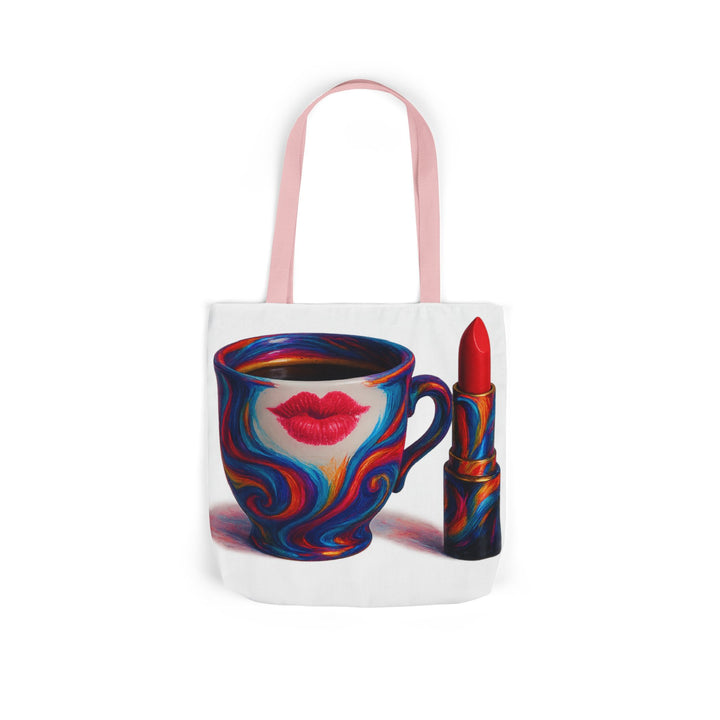 Canvas Tote Bag with 5-Color Straps &amp; Sleek Black Lining