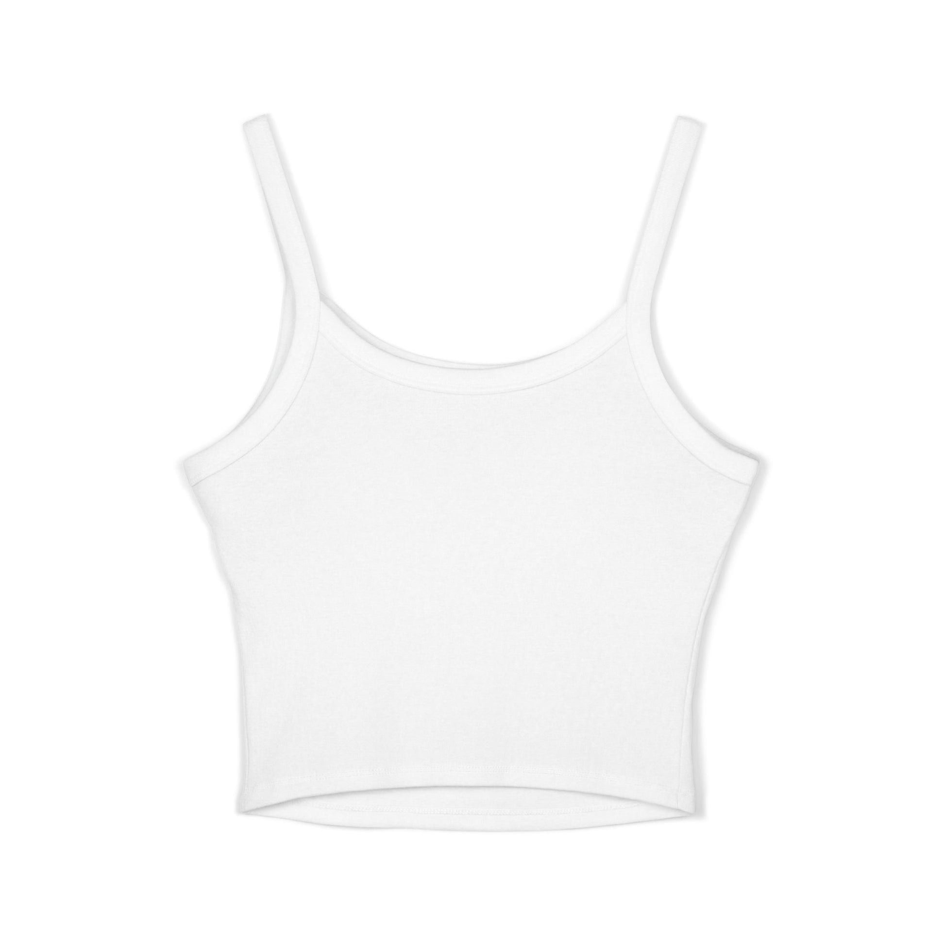 White spaghetti strap summer tank top