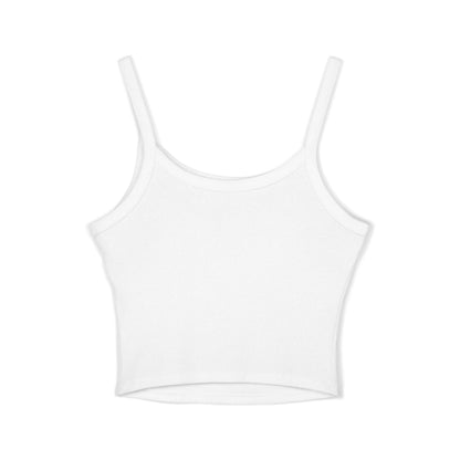 White spaghetti strap summer tank top