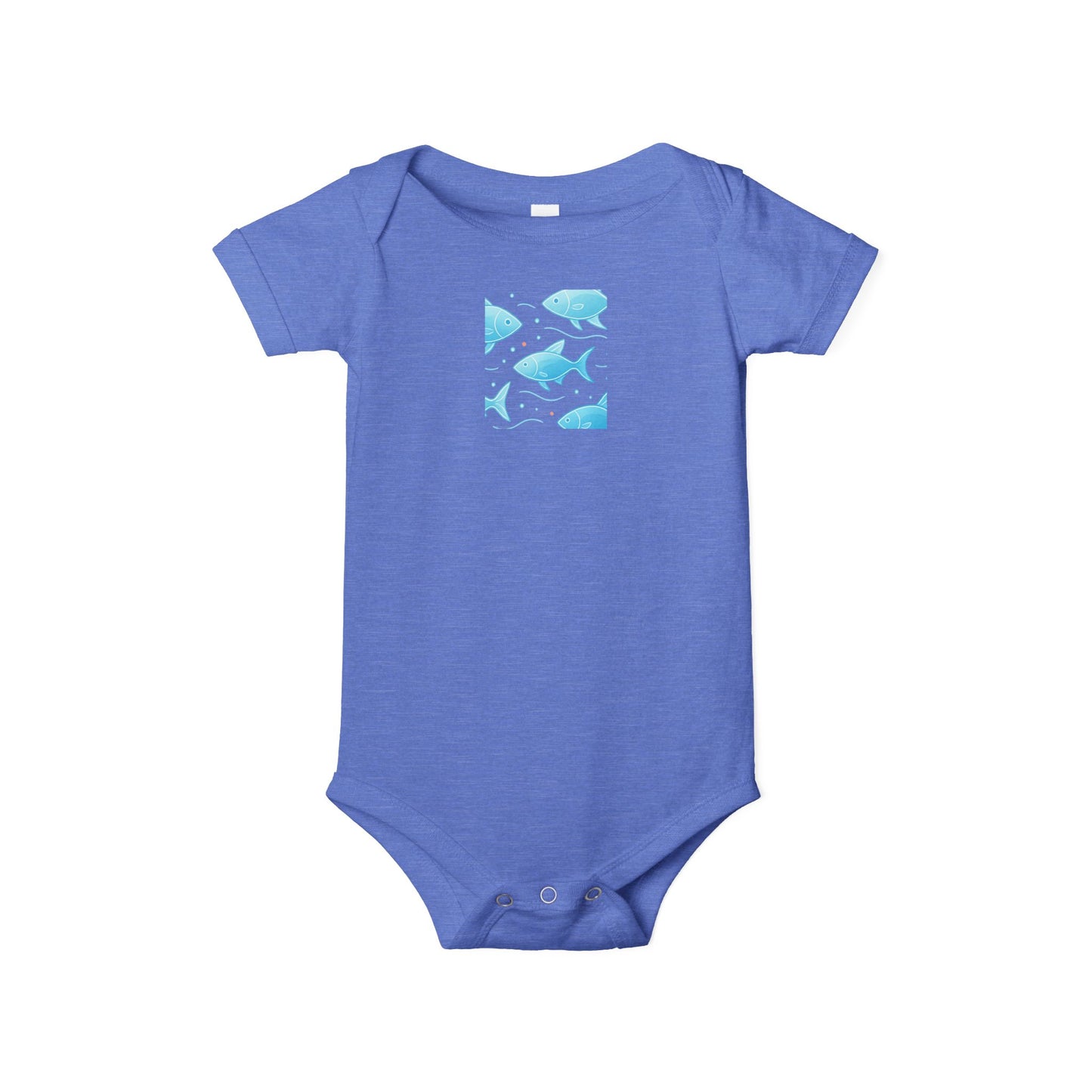 Baby Bodysuit – Ocean Style, Soft Airlume Cotton
