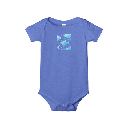Baby Bodysuit – Ocean Style, Soft Airlume Cotton