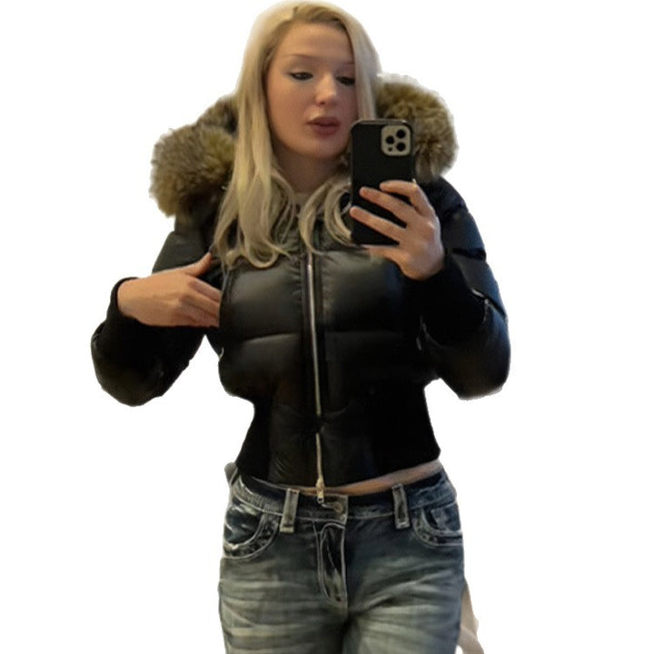 Detachable sleeve hooded coat laid flat showing detachable sleeves with zipper, 2-in-1 hooded coat feature