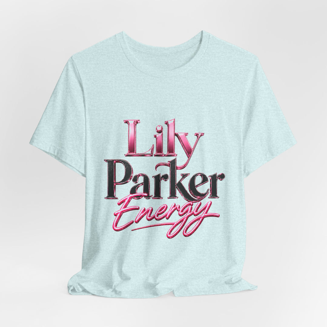 Light blue t-shirt with &