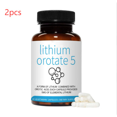 lithium orotate 5mg label detail modern minimal design supplement