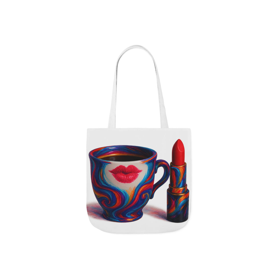 Canvas Tote Bag with 5-Color Straps &amp; Sleek Black Lining